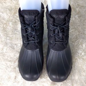 Sperry Black Quilted Duck Boots